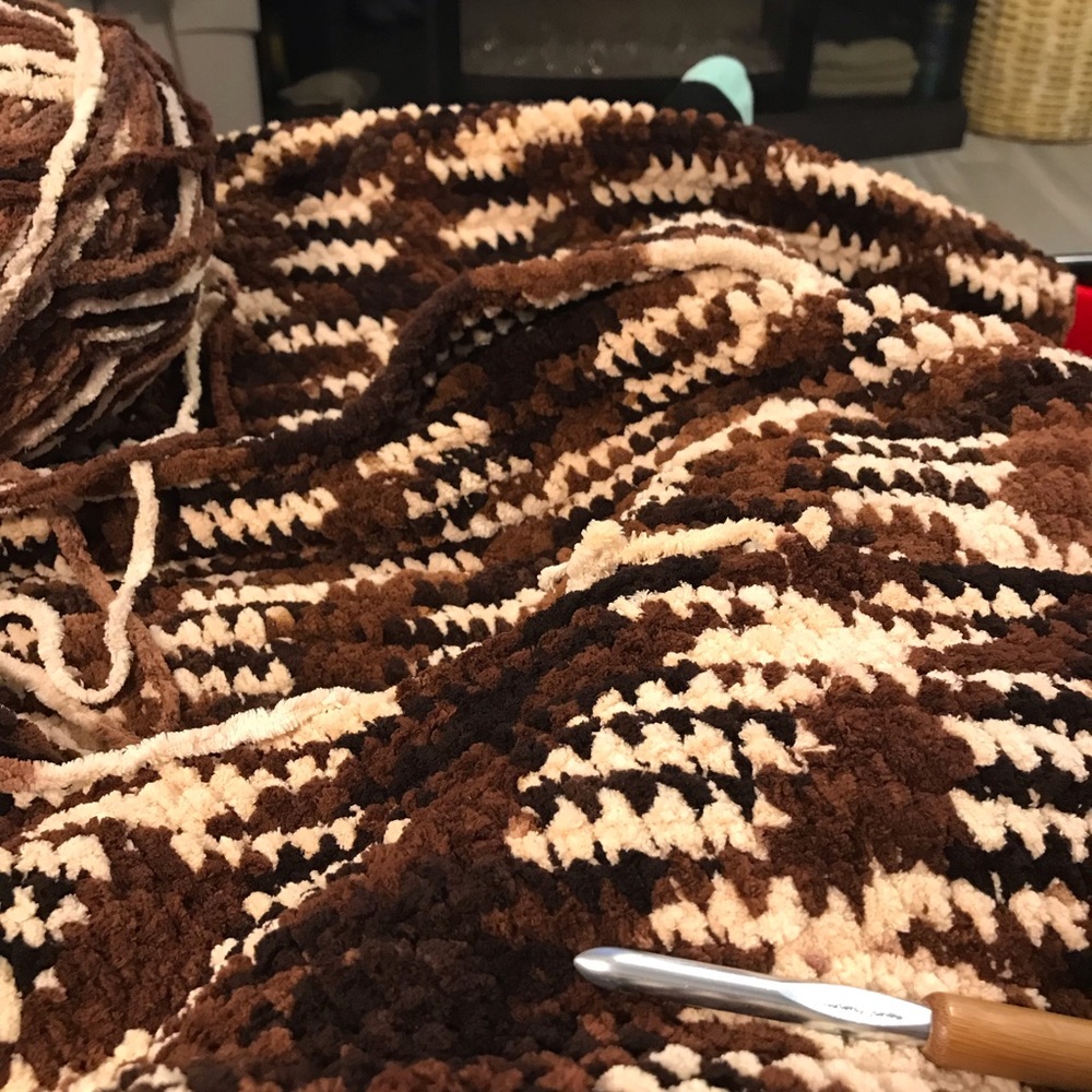 Aurora’s snuggle puff crocheted blankets